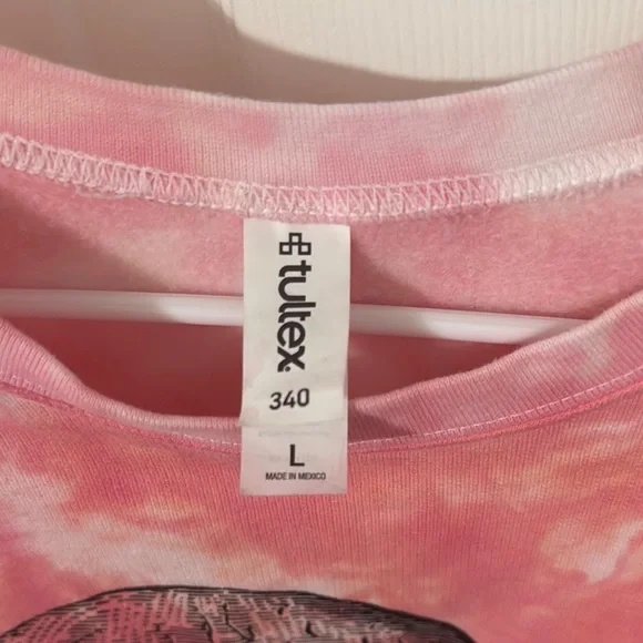 #10 Pink Tie-Dye Skull Sweatshirt - Picture 2 of 4
